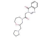 3-{2-oxo-2-[2-(1-pyrrolidinylmethyl)-1,4-oxazepan-4-yl]ethyl}-4(3H)-quinazolinone