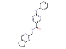 2-anilino-N-(6,7-dihydro-5H-cyclopenta[d]pyrimidin-2-ylmethyl)-5-pyrimidinecarboxamide
