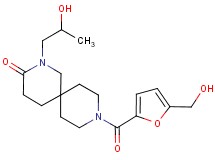 9-[5-(hydroxymethyl)-2-furoyl]-2-(2-hydroxypropyl)-2,9-diazaspiro[5.5]undecan-3-one