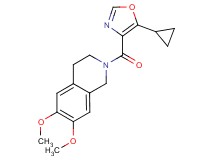 2-[(5-cyclopropyl-1,3-oxazol-4-yl)carbonyl]-6,7-dimethoxy-1,2,3,4-tetrahydroisoquinoline