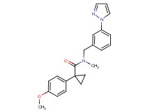 1-(4-methoxyphenyl)-N-methyl-N-[3-(1H-pyrazol-1-yl)benzyl]cyclopropanecarboxamide