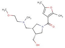 ((3R*,4R*)-1-(2,5-dimethyl-3-furoyl)-4-{[(2-methoxyethyl)(methyl)amino]methyl}pyrrolidin-3-yl)methanol