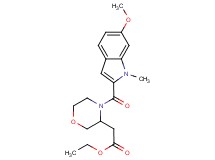 ethyl {4-[(6-methoxy-1-methyl-1H-indol-2-yl)carbonyl]morpholin-3-yl}acetate