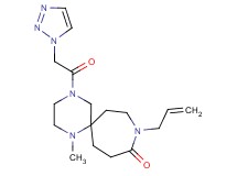 9-allyl-1-methyl-4-(1H-1,2,3-triazol-1-ylacetyl)-1,4,9-triazaspiro[5.6]dodecan-10-one