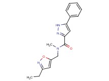 N-[(3-ethylisoxazol-5-yl)methyl]-N-methyl-5-phenyl-1H-pyrazole-3-carboxamide
