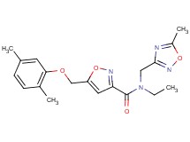 5-[(2,5-dimethylphenoxy)methyl]-N-ethyl-N-[(5-methyl-1,2,4-oxadiazol-3-yl)methyl]isoxazole-3-carboxamide