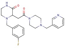 4-(3-fluorobenzyl)-3-{2-oxo-2-[4-(3-pyridinylmethyl)-1-piperazinyl]ethyl}-2-piperazinone