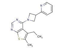 5-ethyl-6-methyl-4-[3-(2-pyridinyl)-1-azetidinyl]thieno[2,3-d]pyrimidine