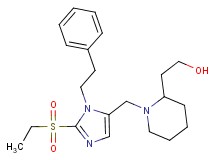 2-(1-{[2-(ethylsulfonyl)-1-(2-phenylethyl)-1H-imidazol-5-yl]methyl}-2-piperidinyl)ethanol