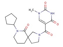 5-[(7-cyclopentyl-6-oxo-2,7-diazaspiro[4.5]dec-2-yl)carbonyl]-1-methylpyrimidine-2,4(1H,3H)-dione