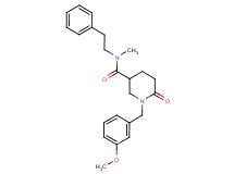1-(3-methoxybenzyl)-N-methyl-6-oxo-N-(2-phenylethyl)-3-piperidinecarboxamide