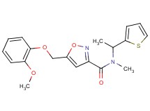 5-[(2-methoxyphenoxy)methyl]-N-methyl-N-[1-(2-thienyl)ethyl]isoxazole-3-carboxamide