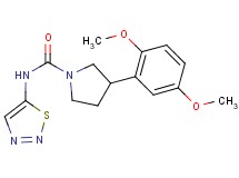 3-(2,5-dimethoxyphenyl)-N-1,2,3-thiadiazol-5-ylpyrrolidine-1-carboxamide