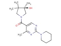 (3R)-3,4,4-trimethyl-1-{[4-methyl-2-(1-piperidinyl)-5-pyrimidinyl]carbonyl}-3-pyrrolidinol