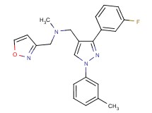 1-[3-(3-fluorophenyl)-1-(3-methylphenyl)-1H-pyrazol-4-yl]-N-(3-isoxazolylmethyl)-N-methylmethanamine