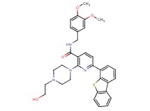 6-dibenzo[b,d]thien-4-yl-N-(3,4-dimethoxybenzyl)-2-[4-(2-hydroxyethyl)-1-piperazinyl]nicotinamide