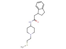 2-(2,3-dihydro-1H-inden-1-yl)-N-{1-[2-(methylthio)ethyl]piperidin-4-yl}acetamide