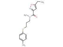 5-ethyl-N-methyl-N-{3-[(4-methylphenyl)thio]propyl}isoxazole-3-carboxamide