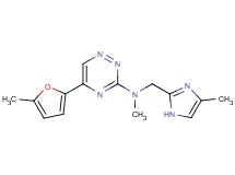 N-methyl-5-(5-methyl-2-furyl)-N-[(4-methyl-1H-imidazol-2-yl)methyl]-1,2,4-triazin-3-amine