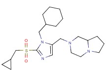 2-({1-(cyclohexylmethyl)-2-[(cyclopropylmethyl)sulfonyl]-1H-imidazol-5-yl}methyl)octahydropyrrolo[1,2-a]pyrazine