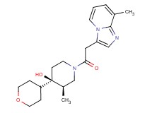 (3R*,4R*)-3-methyl-1-[(8-methylimidazo[1,2-a]pyridin-3-yl)acetyl]-4-(tetrahydro-2H-pyran-4-yl)piperidin-4-ol