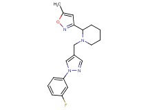 1-{[1-(3-fluorophenyl)-1H-pyrazol-4-yl]methyl}-2-(5-methylisoxazol-3-yl)piperidine