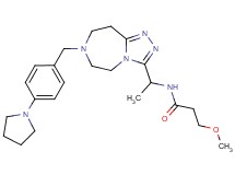 3-methoxy-N-(1-{7-[4-(1-pyrrolidinyl)benzyl]-6,7,8,9-tetrahydro-5H-[1,2,4]triazolo[4,3-d][1,4]diazepin-3-yl}ethyl)propanamide