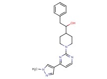 1-{1-[4-(1-methyl-1H-pyrazol-4-yl)pyrimidin-2-yl]piperidin-4-yl}-2-phenylethanol