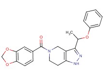 5-(1,3-benzodioxol-5-ylcarbonyl)-3-(1-phenoxyethyl)-4,5,6,7-tetrahydro-1H-pyrazolo[4,3-c]pyridine