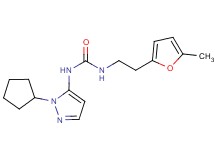 N-(1-cyclopentyl-1H-pyrazol-5-yl)-N'-[2-(5-methyl-2-furyl)ethyl]urea