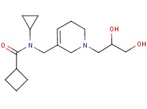 N-cyclopropyl-N-{[1-(2,3-dihydroxypropyl)-1,2,5,6-tetrahydropyridin-3-yl]methyl}cyclobutanecarboxamide
