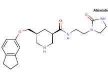 (3R,5S)-5-[(2,3-dihydro-1H-inden-5-yloxy)methyl]-N-[2-(2-oxo-1-imidazolidinyl)ethyl]-3-piperidinecarboxamide
