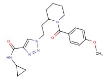 N-cyclopropyl-1-{2-[1-(4-methoxybenzoyl)-2-piperidinyl]ethyl}-1H-1,2,3-triazole-4-carboxamide