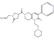 6-[(1-allyl-5-oxo-3-pyrrolidinyl)carbonyl]-1-[2-(1-piperidinyl)ethyl]-3-(4-pyridinyl)-5,6,7,8-tetrahydro-1,6-naphthyridin-2(1H)-one