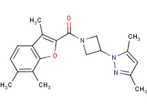 3,5-dimethyl-1-{1-[(3,6,7-trimethyl-1-benzofuran-2-yl)carbonyl]-3-azetidinyl}-1H-pyrazole