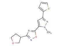 5-[1-methyl-3-(2-thienyl)-1H-pyrazol-5-yl]-3-(tetrahydrofuran-3-yl)-1,2,4-oxadiazole