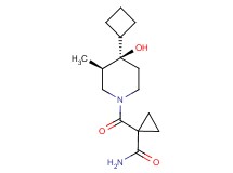 1-{[(3R*,4R*)-4-cyclobutyl-4-hydroxy-3-methyl-1-piperidinyl]carbonyl}cyclopropanecarboxamide