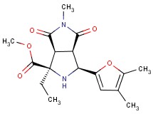 methyl (1R*,3S*,3aR*,6aS*)-3-(4,5-dimethyl-2-furyl)-1-ethyl-5-methyl-4,6-dioxooctahydropyrrolo[3,4-c]pyrrole-1-carboxylate