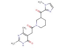 2,6-dimethyl-5-(2-{3-[(1-methyl-1H-imidazol-2-yl)carbonyl]-1-piperidinyl}-2-oxoethyl)-4(3H)-pyrimidinone