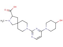 8-[4-(4-hydroxy-1-piperidinyl)-2-pyrimidinyl]-2-methyl-2,8-diazaspiro[4.5]decane-3-carboxylic acid