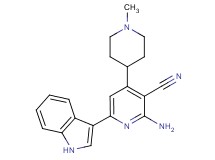 2-amino-6-(1H-indol-3-yl)-4-(1-methylpiperidin-4-yl)nicotinonitrile
