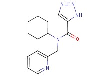 N-cyclohexyl-N-(pyridin-2-ylmethyl)-1H-1,2,3-triazole-5-carboxamide