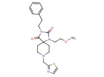 1-(2-methoxyethyl)-3-(2-phenylethyl)-8-(1,3-thiazol-2-ylmethyl)-1,3,8-triazaspiro[4.5]decane-2,4-dione