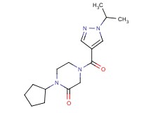 1-cyclopentyl-4-[(1-isopropyl-1H-pyrazol-4-yl)carbonyl]-2-piperazinone