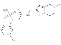 N~2~-(3-methylphenyl)-N~2~-(methylsulfonyl)-N~1~-(4,5,6,7-tetrahydropyrazolo[1,5-a]pyrazin-2-ylmethyl)glycinamide hydrochloride
