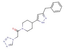 4-(3-benzyl-1H-pyrazol-5-yl)-1-(1H-tetrazol-1-ylacetyl)piperidine