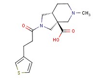 (3aS*,7aR*)-5-methyl-2-[3-(3-thienyl)propanoyl]octahydro-3aH-pyrrolo[3,4-c]pyridine-3a-carboxylic acid
