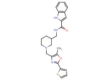 N-[(1-{[5-methyl-2-(2-thienyl)-1,3-oxazol-4-yl]methyl}-3-piperidinyl)methyl]-1H-indole-2-carboxamide