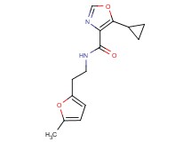 5-cyclopropyl-N-[2-(5-methyl-2-furyl)ethyl]-1,3-oxazole-4-carboxamide