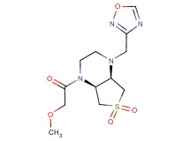 (4aR*,7aS*)-1-(methoxyacetyl)-4-(1,2,4-oxadiazol-3-ylmethyl)octahydrothieno[3,4-b]pyrazine 6,6-dioxide
